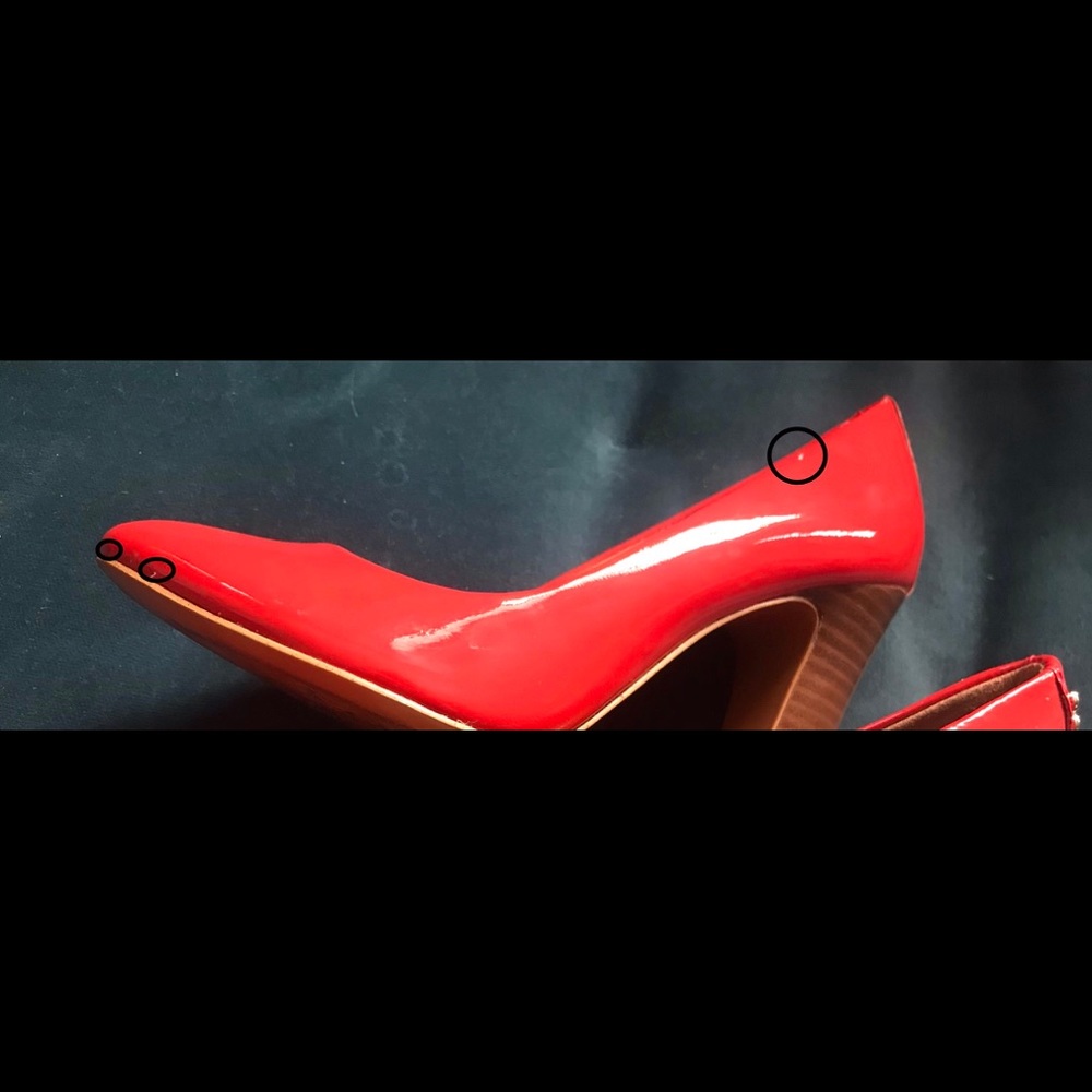 SHELLEY Coach Carnelian Patent Leather Heels sz 5 - Picture 8 of 8